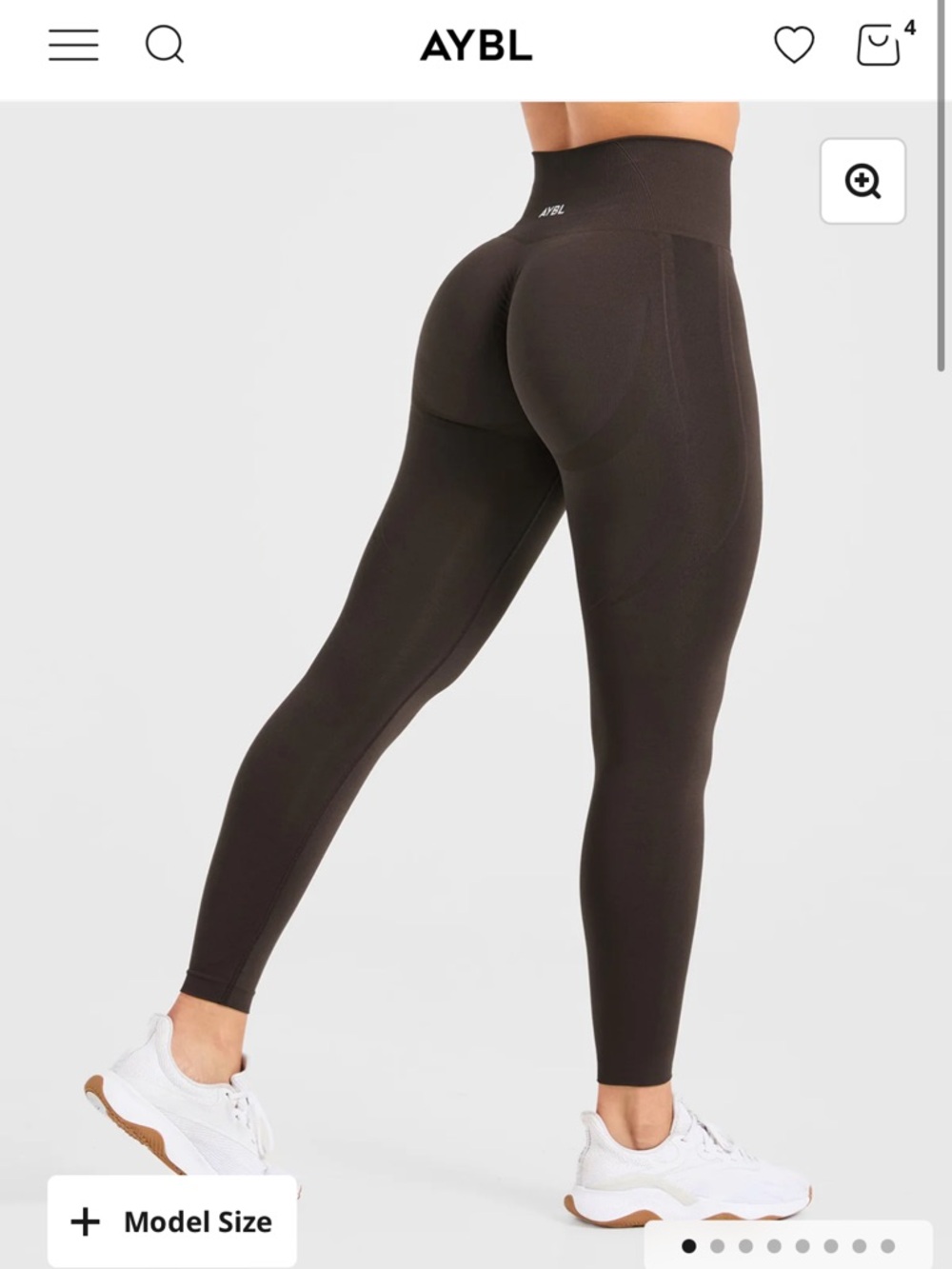 AYBL High-Waist Sculpting Leggings in Dark Brown